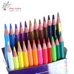 مداد رنگی 24 رنگ جعبه مقوایی ام کیو MQ بنفش - تصویر 4