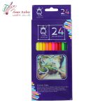 مداد رنگی 24 رنگ جعبه مقوایی ام کیو MQ بنفش