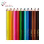 مداد رنگی 24 رنگ جعبه مقوایی زرد دانش آموزی ام کیو MQ - تصویر 3