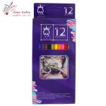 مداد رنگی 12 رنگ جعبه مقوایی ام کیو MQ بنفش