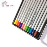مداد رنگی 12 رنگ جعبه فلزی پیکاسو - تصویر 3