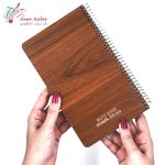 دفتر یادداشت جلد چوبی اروپایی فنر کنار پایا - تصویر 4