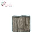 دفتر یادداشت جلد چوبی مربع پایا - تصویر 4