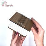 دفتر یادداشت جلد چوبی مربع پایا - تصویر 2