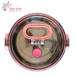 ظرف غذا خارجی استیل ماکرویو صورتی 800 میل - تصویر 2