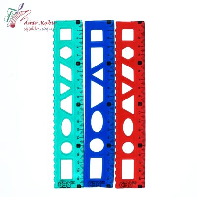 خط کش 20 س ژله ای شابلون دار باریک