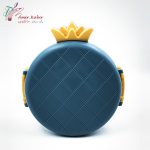 ظرف غذا گرد استیل آناناس سرمه ای