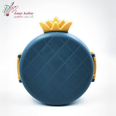 ظرف غذا گرد استیل آناناس سرمه ای