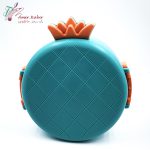 ظرف غذا گرد استیل آناناس فیروزه ای