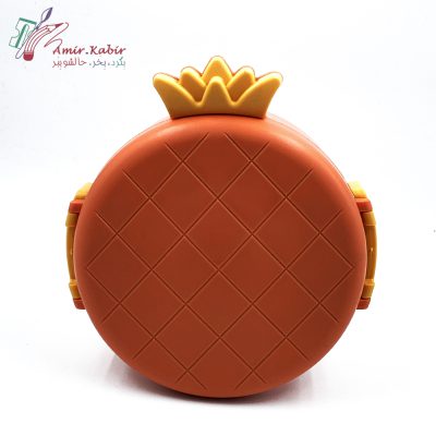 ظرف غذا گرد استیل آناناس نارنجی