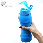 قمقمه سیلیکونی گیره دار آبی