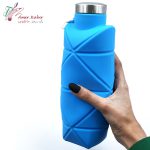 قمقمه سیلیکونی 8 ضلعی آبی