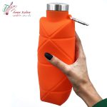 قمقمه سیلیکونی 8 ضلعی نارنجی