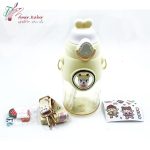 قمقمه سیلیکونی شفاف عروسکی 9335 لیمویی - تصویر 2