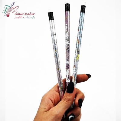 مداد مشکی اسب تک شاخ لیزری 3 عددی