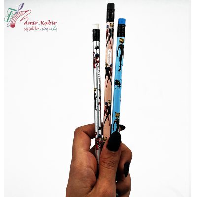 مداد مشکی دختر کفشدوزکی 3 عددی