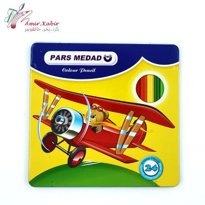 مداد 24 رنگ فلزی پارس
