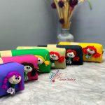 جامدادی تک زیپ طرح چرم عروسک برجسته ناسی - تصویر 3