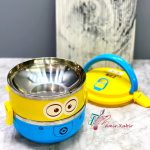 ظرف غذا 2 طبقه ماکرو استیل طرح مینیون - تصویر 2