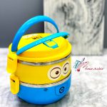 ظرف غذا 2 طبقه ماکرو استیل طرح مینیون - تصویر 3