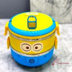 ظرف غذا 2 طبقه ماکرو استیل طرح مینیون - تصویر 4