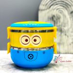 ظرف غذا 2 طبقه ماکرو استیل طرح مینیون