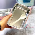 ظرف غذا 2 طبقه استیل ماکرو 5063 - تصویر 3