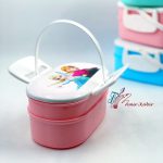 ظرف غذا 2 طبقه دسته دار بیضی - تصویر 4