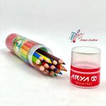 مداد رنگی 12 رنگ لوله ای آریا - تصویر 2
