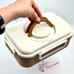 ظرف غذا استیل 3 قسمتی دسته دار 5859 - تصویر 4