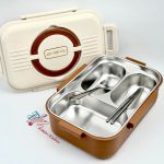 ظرف غذا استیل 3 قسمتی دسته دار 5859 - تصویر 5